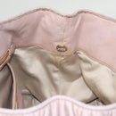 Miu Miu Matelasse Hand Bag Leather 2way Pink Gold Auth 123231-19