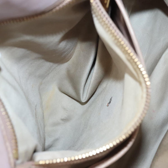 Miu Miu Matelasse Hand Bag Leather 2way Pink Gold Auth 123231