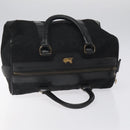 CELINE C Sulky Hand Bag Canvas Black Auth 123260-6