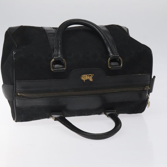CELINE C Sulky Hand Bag Canvas Black Auth 123260