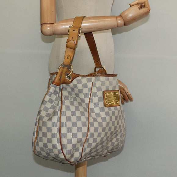 LOUIS VUITTON Damier Azur Galliera PM Shoulder Bag N55215 LV Auth 123282