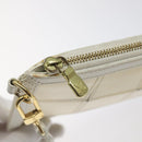 LOUIS VUITTON Epi Stretch Delmonico Pouch Cream M54603 LV Auth 123285-10
