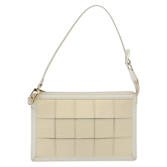 LOUIS VUITTON Epi Stretch Delmonico Pouch Cream M54603 LV Auth 123285
