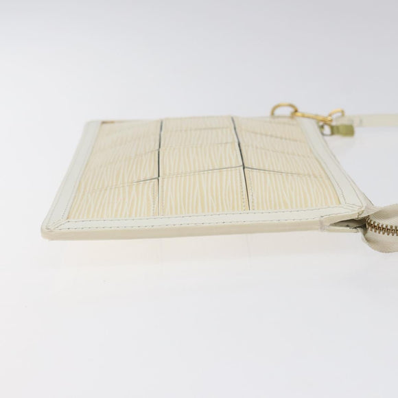 LOUIS VUITTON Epi Stretch Delmonico Pouch Cream M54603 LV Auth 123285