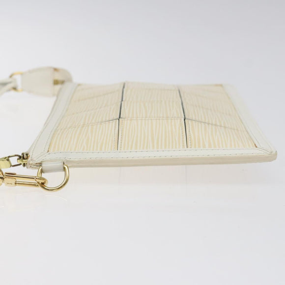 LOUIS VUITTON Epi Stretch Delmonico Pouch Cream M54603 LV Auth 123285