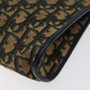 Christian Dior Trotter Canvas Shoulder Bag Navy Gold Auth 123286-9