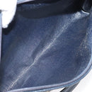 Christian Dior Trotter Canvas Shoulder Bag Navy Gold Auth 123286-12