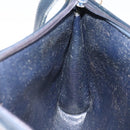 Christian Dior Trotter Canvas Shoulder Bag Navy Gold Auth 123286-17