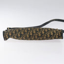 Christian Dior Trotter Canvas Shoulder Bag Navy Gold Auth 123286-5
