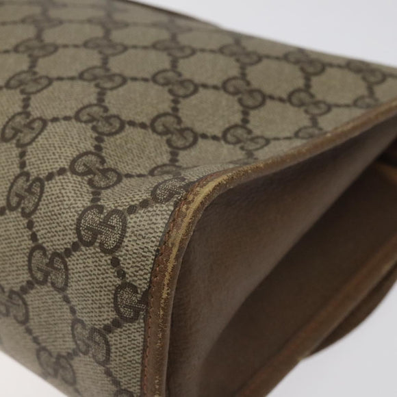 GUCCI GG Supreme Web Sherry Line Clutch Bag PVC Beige Red 89 01 031 Auth 123291