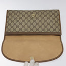 GUCCI GG Supreme Web Sherry Line Clutch Bag PVC Beige Red 89 01 031 Auth 123291-9