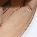 GUCCI GG Supreme Web Sherry Line Clutch Bag PVC Beige Red 89 01 031 Auth 123291-10