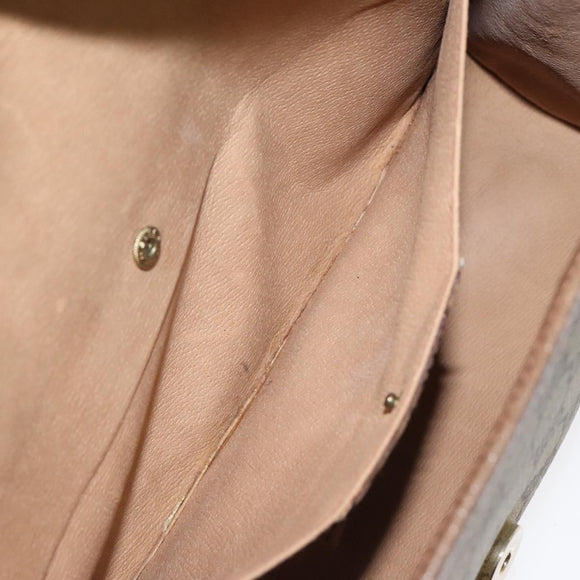 GUCCI GG Supreme Web Sherry Line Clutch Bag PVC Beige Red 89 01 031 Auth 123291