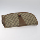 GUCCI GG Supreme Web Sherry Line Clutch Bag PVC Beige Red 89 01 031 Auth 123291-5