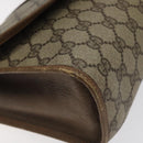 GUCCI GG Supreme Web Sherry Line Clutch Bag PVC Beige Red 89 01 031 Auth 123291-14