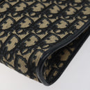 Christian Dior Trotter Canvas Shoulder Bag Navy Gold Auth 123314-9