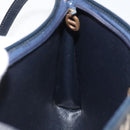 Christian Dior Trotter Canvas Shoulder Bag Navy Gold Auth 123314-17