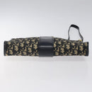 Christian Dior Trotter Canvas Shoulder Bag Navy Gold Auth 123314-5