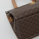 CELINE Macadam Canvas Hand Bag PVC Leather 2way Brown Gold Auth 123320-15