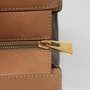 CELINE Macadam Canvas Hand Bag PVC Leather 2way Brown Gold Auth 123320-9