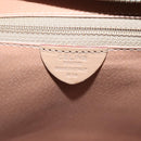 CELINE Macadam Canvas Hand Bag PVC Leather 2way Brown Gold Auth 123320-12