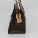 CELINE Macadam Canvas Hand Bag PVC Leather 2way Brown Gold Auth 123320-4