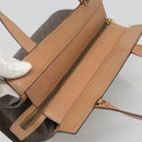 CELINE Macadam Canvas Hand Bag PVC Leather 2way Brown Gold Auth 123320-6