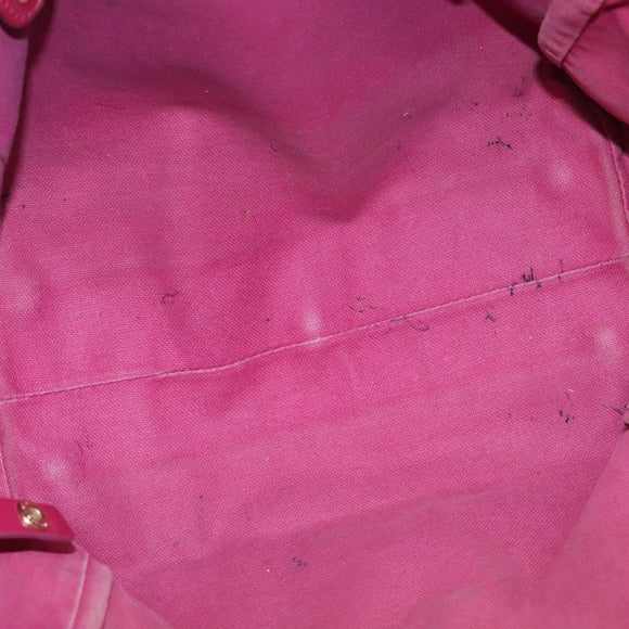 BURBERRY Nova Check Shoulder Bag PVC Beige Gold Auth 123325