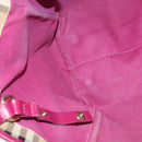 BURBERRY Nova Check Shoulder Bag PVC Beige Gold Auth 123325-18