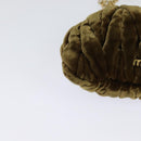 Miu Miu Matelasse Chain Shoulder Bag Velor Brown Gold Auth 123328-16