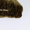 Miu Miu Matelasse Chain Shoulder Bag Velor Brown Gold Auth 123328-9