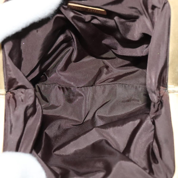 Miu Miu Matelasse Chain Shoulder Bag Velor Brown Gold Auth 123328