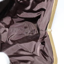 Miu Miu Matelasse Chain Shoulder Bag Velor Brown Gold Auth 123328-18