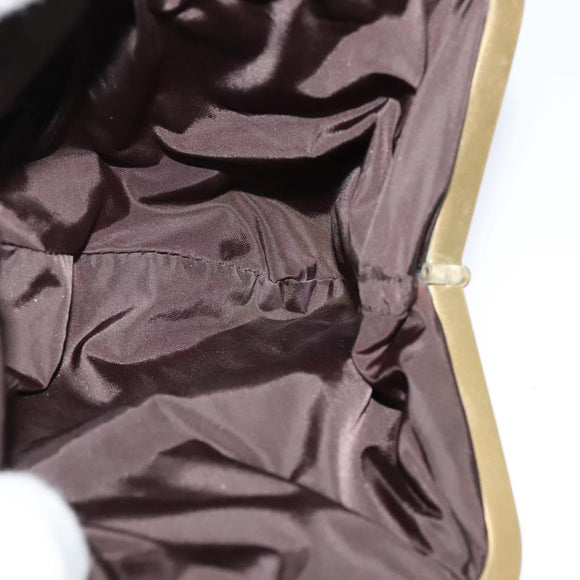 Miu Miu Matelasse Chain Shoulder Bag Velor Brown Gold Auth 123328