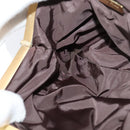 Miu Miu Matelasse Chain Shoulder Bag Velor Brown Gold Auth 123328-19