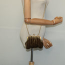 Miu Miu Matelasse Chain Shoulder Bag Velor Brown Gold Auth 123328-20