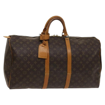 LOUIS VUITTON Monogram Keepall 55 Boston Bag M41424 LV Auth 123333