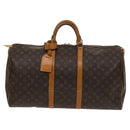 LOUIS VUITTON Monogram Keepall 55 Boston Bag M41424 LV Auth 123333-13
