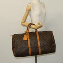 LOUIS VUITTON Monogram Keepall 55 Boston Bag M41424 LV Auth 123333-22