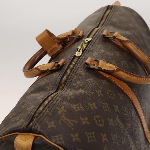 LOUIS VUITTON Monogram Keepall 55 Boston Bag M41424 LV Auth 123333