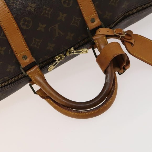 LOUIS VUITTON Monogram Keepall 55 Boston Bag M41424 LV Auth 123333