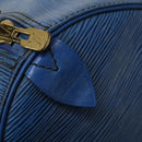LOUIS VUITTON Epi Keepall 60 Boston Bag Blue M42945 LV Auth 123336-14