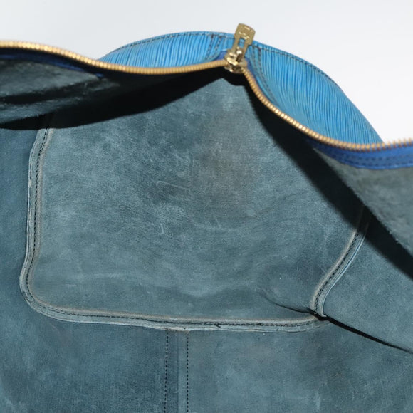 LOUIS VUITTON Epi Keepall 60 Boston Bag Blue M42945 LV Auth 123336