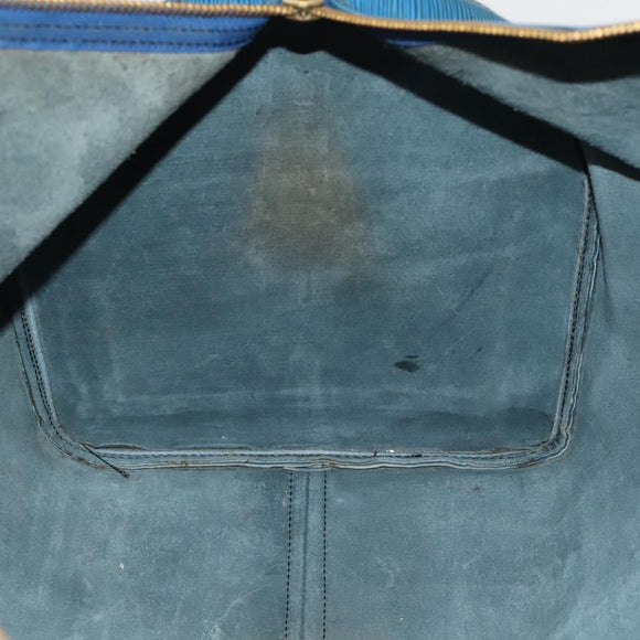 LOUIS VUITTON Epi Keepall 60 Boston Bag Blue M42945 LV Auth 123336