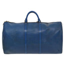 LOUIS VUITTON Epi Keepall 60 Boston Bag Blue M42945 LV Auth 123336-3