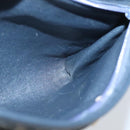 Christian Dior Trotter Canvas Shoulder Bag Navy Gold Auth 123357-17