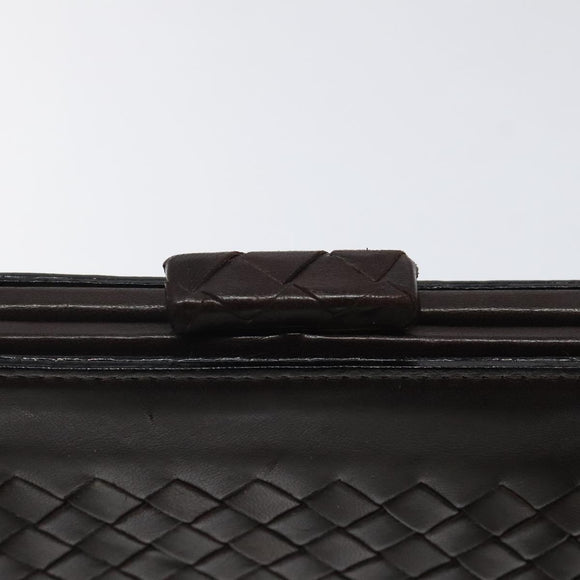 BOTTEGA VENETA INTRECCIATO Hand Bag Leather Brown Gold Auth 123359A