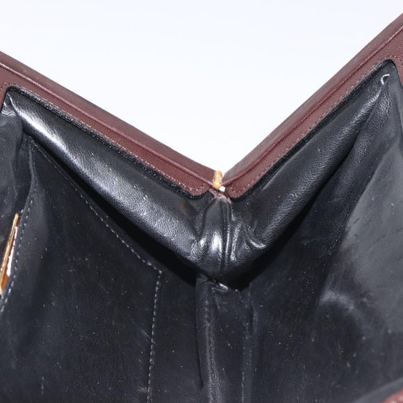 BOTTEGA VENETA INTRECCIATO Hand Bag Leather Brown Gold Auth 123359A