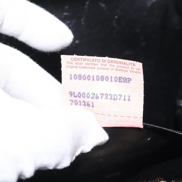 BOTTEGA VENETA INTRECCIATO Hand Bag Leather Brown Gold Auth 123359