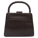 BOTTEGA VENETA INTRECCIATO Hand Bag Leather Brown Gold Auth 123359A-2